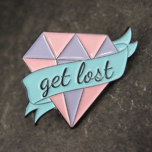Get Lost Diamond Enamel Pin